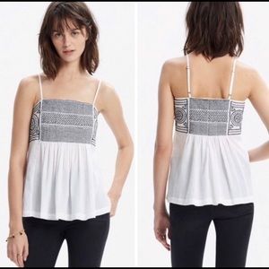 Madewell Embroidered Gauze Tank Top